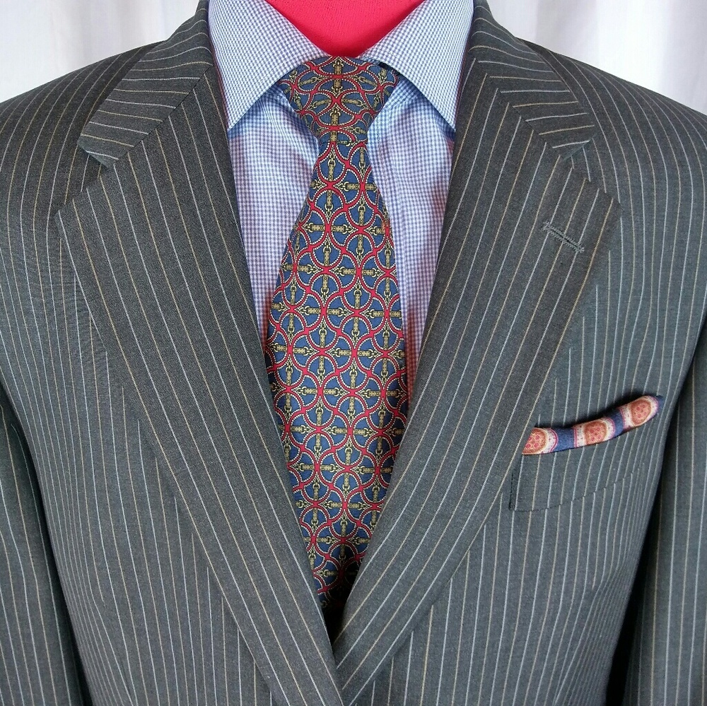 S. Cohen Prestige Earl  Suit 44L 2btn S. Vent Gray